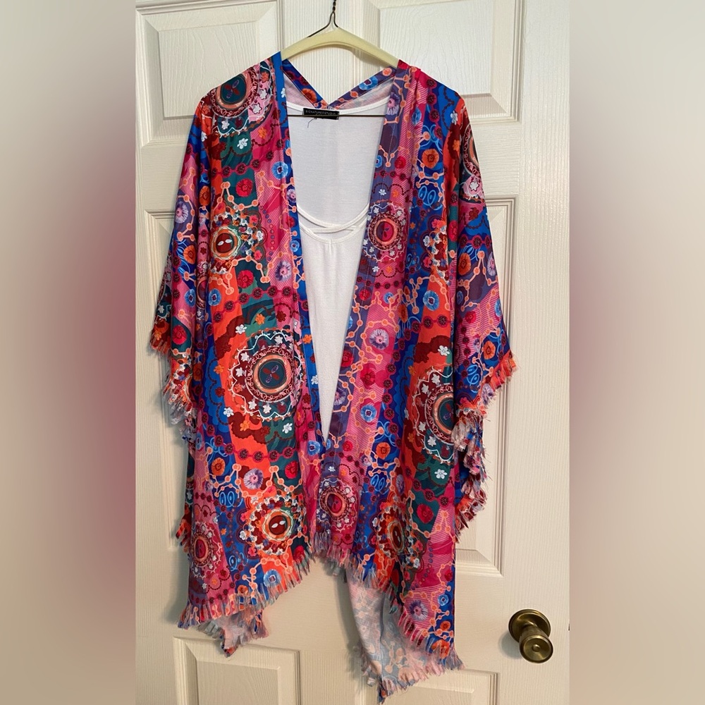 Colorful Bohemian Kimono Shawl